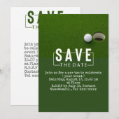 Golf Save the Date Golfball ins Loch Einladung (Vorne/Hinten)