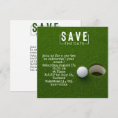 Golf Save the Date Golfball ins Loch versenken (Vorne/Hinten)