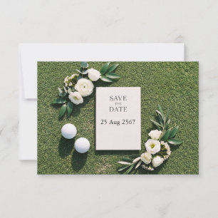 Golf Save the Date Golfer Thema
