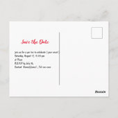 Golf Save the Date mit Golfball auf grünem Rasen Postkarte (Rückseite)