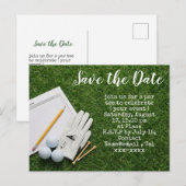 Golf Save-the-Date mit Golfball Postkarte (Vorne/Hinten)
