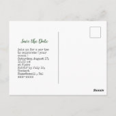 Golf Save-the-Date mit Golfball Postkarte (Rückseite)