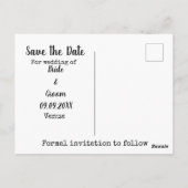 Golf Save the Date mit Golfball und Blume Postkarte (Rückseite)