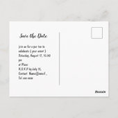 Golf Save the Date mit Golfball und Sandwedge Postkarte (Rückseite)
