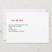 Golf Save the Date mit Golferin Einladung (Rückseite)