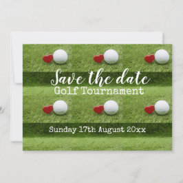 Golf Save the Date mit Liebe Wedding Party