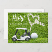 Golf Save the Date Party für Golfer Ankündigungspostkarte (Vorne/Hinten)