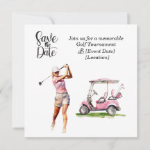 Golf Save the Date Party für Golfer Party