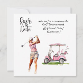 Golf Save the Date Party für Golfer Party Einladung