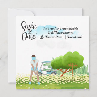 Golf Save the Date Party für Golfer Party Einladung