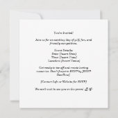 Golf Save the Date Party für Golfer Party Einladung (Rückseite)