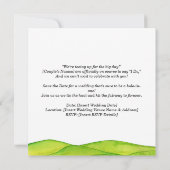 Golf Save the Date Wedding Party Einladung (Rückseite)