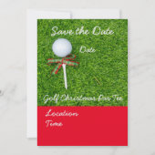 Golf Save the Date zu Weihnachten mit Golfball Einladung (Vorderseite)