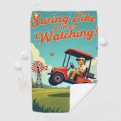 Golf: Schauen wie niemand zusieht Golfhandtuch (Insitu)