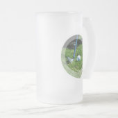 Golf-Schlag-mattierte Bier-Tasse Mattglas Bierglas (VorderseiteRechts)