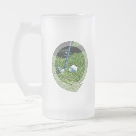 Golf-Schlag-mattierte Bier-Tasse Mattglas Bierglas (Links)