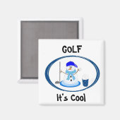 Golf - Schneemann Magnet (Vorderseite/Rückseite)
