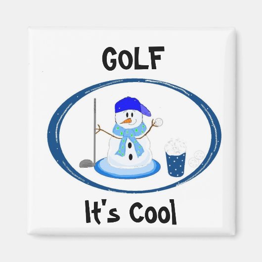 Golf - Schneemann Magnet (Vorne)