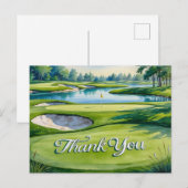 Golf schreiben Danke, dass du grün gemacht hast Postkarte (Vorne/Hinten)