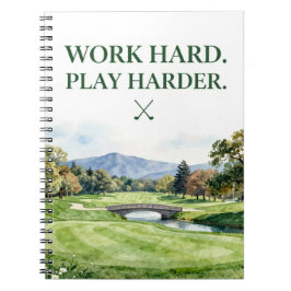 Golf-Schreibwarensammlung | Premium-Aquarell Notizblock