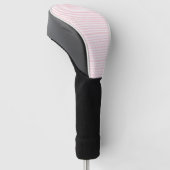 Golf-Schutzhülle Rosa & Weiß gestreift Golf Headcover (angewinkelt)