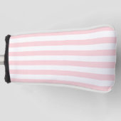 Golf-Schutzhülle Rosa & Weiß gestreift Golf Headcover (Vorderseite)
