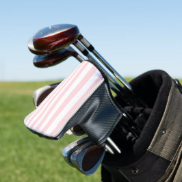 Golf-Schutzhülle Rosa & Weiß gestreift Golf Headcover