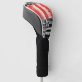 Golf-Schutzhülle – Rotes Pulse Abstract Design Golf Headcover (angewinkelt)