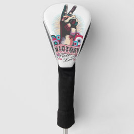 Golf-Schutzhülle – Victory Peace & Love Pop-Art Golf Headcover