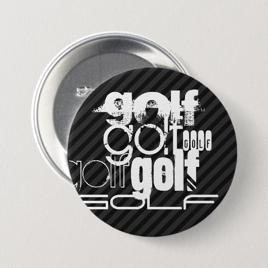 Golf; schwarze und dunkelgraue Streifen Button (Vorne & Hinten)