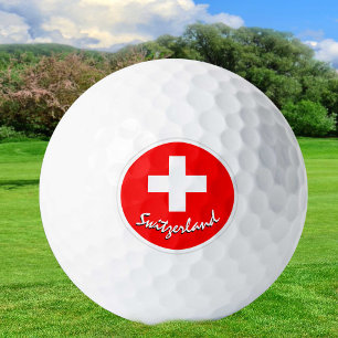 Golf Schweiz & Schweizer Flagge / Golf Ball