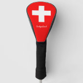 Golf Schweiz & Schweizer Flagge / Golf Clubs Abdec Headcover (Vorderseite)