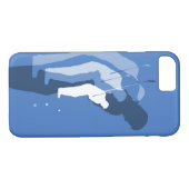 Golf-Schwingen-abstraktes Telefon-Kasten-Blau Case-Mate iPhone Hülle (Rückseite (Horizontal))