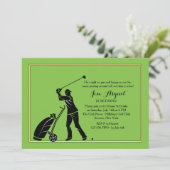 Golf-Schwingen-Einladung Einladung (Stehend Vorderseite)