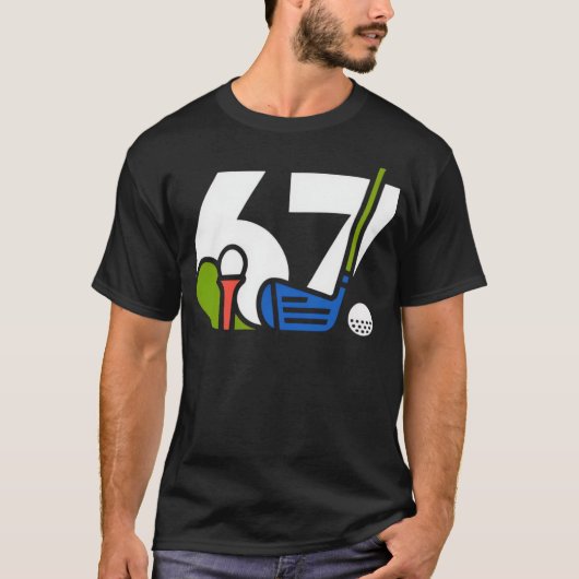Golf Score 67 Graphic T-Shirt (Vorderseite)