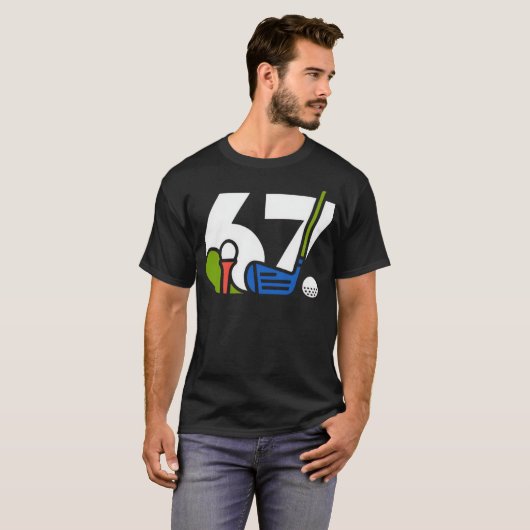 Golf Score 67 Graphic  T-Shirt (Vorne ganz)