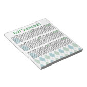 Golf Scorecards Notepad Notizblock (angewinkelt)