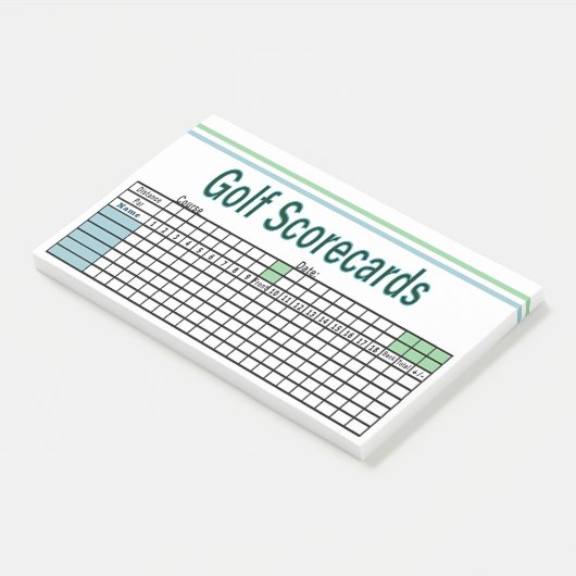 Golf Scorecards Post-it Klebezettel (angewinkelt)