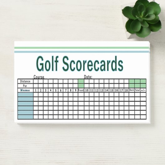 Golf Scorecards Post-it Klebezettel (Büro)