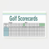 Golf Scorecards Post-it Klebezettel (Vorderseite)