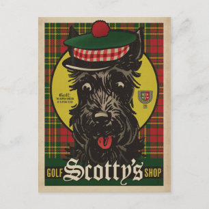 Golf Scotty's Laden Postkarte