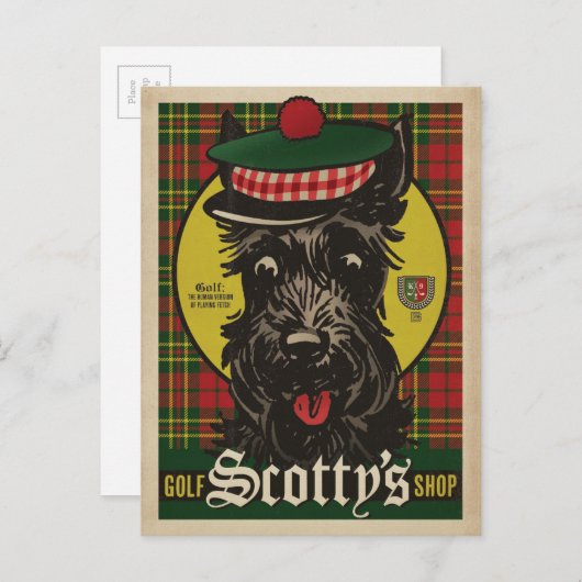 Golf Scotty's Shop Postkarte (Vorne/Hinten)