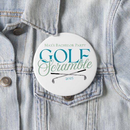 Golf Scramble - Golf-Themed Bachelor Party Button (Beispiel)