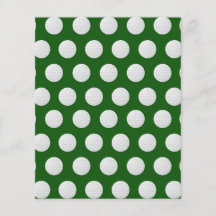 Golf Scrapbook Paper - Green Golf Ball Muster