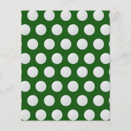 Golf Scrapbook Paper - Green Golf Ball Muster