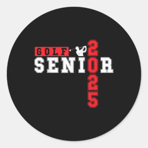 Golf Senior Night Golf Senior 2025 Abschluss 9 Runder Aufkleber