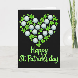Golf Shamrock St. Patricks Karte