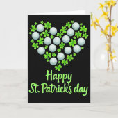 Golf Shamrock St. Patricks Karte (Gelbe Blume)