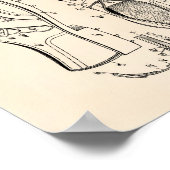 Golf Shoe 1927 Patentart - Alter Peper Poster (Ecke)