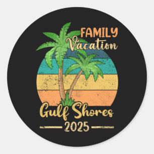 Golf Shores Beach Alabama Familienurlaub 2025 Summ Runder Aufkleber